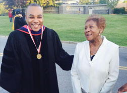 Marist College Trustee Alvin Patrick ’86 and Edith Patrick at Commencement in 2015. Links to his story