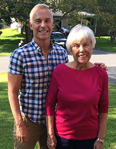 Fred Dever Jr. ’87 with his mother Joan Helen Dever