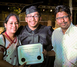 Photo of Prateek Samal and his parents