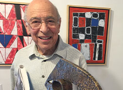 Dr. Milton Teichman is at home among his sculptures and artwork at the Teichman Gallery in Brewster, Massachusetts. Link to his story.