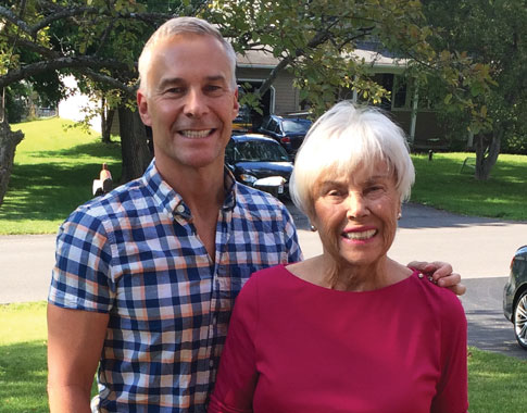 Fred Dever, Jr. ’87 with his mother, Joan Helen Dever